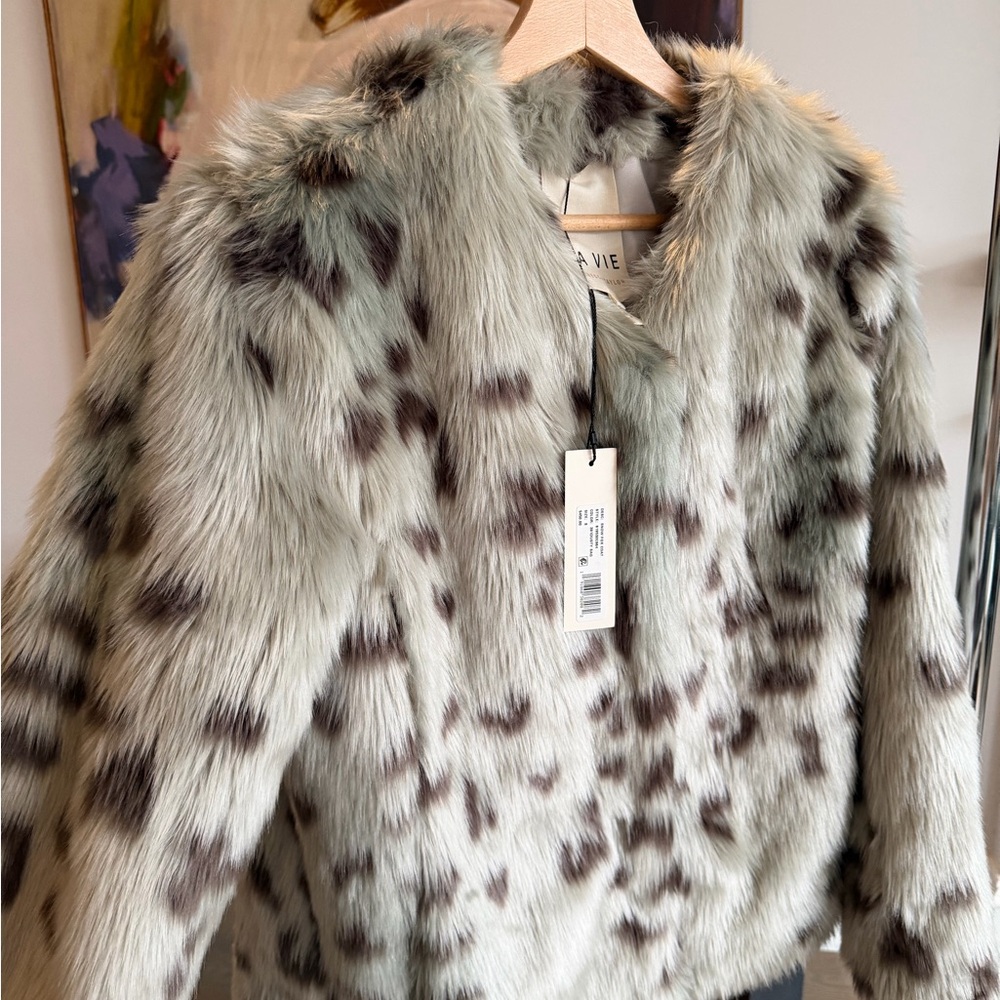Rebecca Taylor Snow Fox Faux Fur Coat